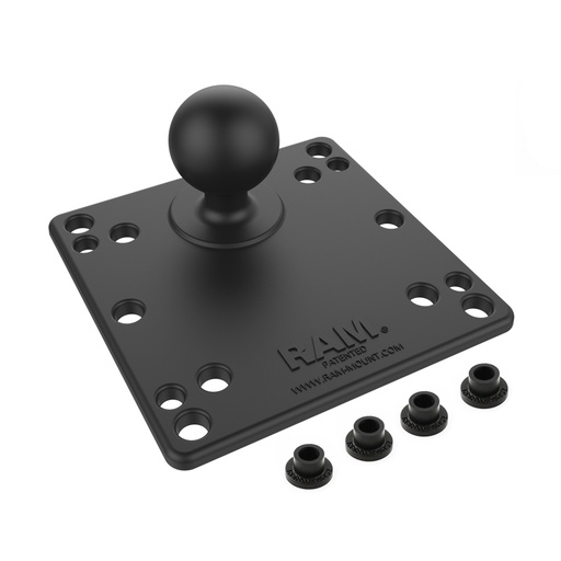 [RAM-246U] RAM SQUARE ALUM. PLATE 1.5" BALL